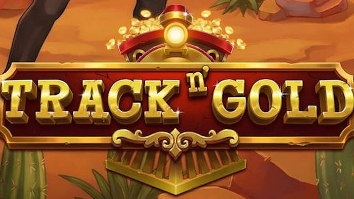 Kereta api uap klasik di atas rel emas dalam permainan slot